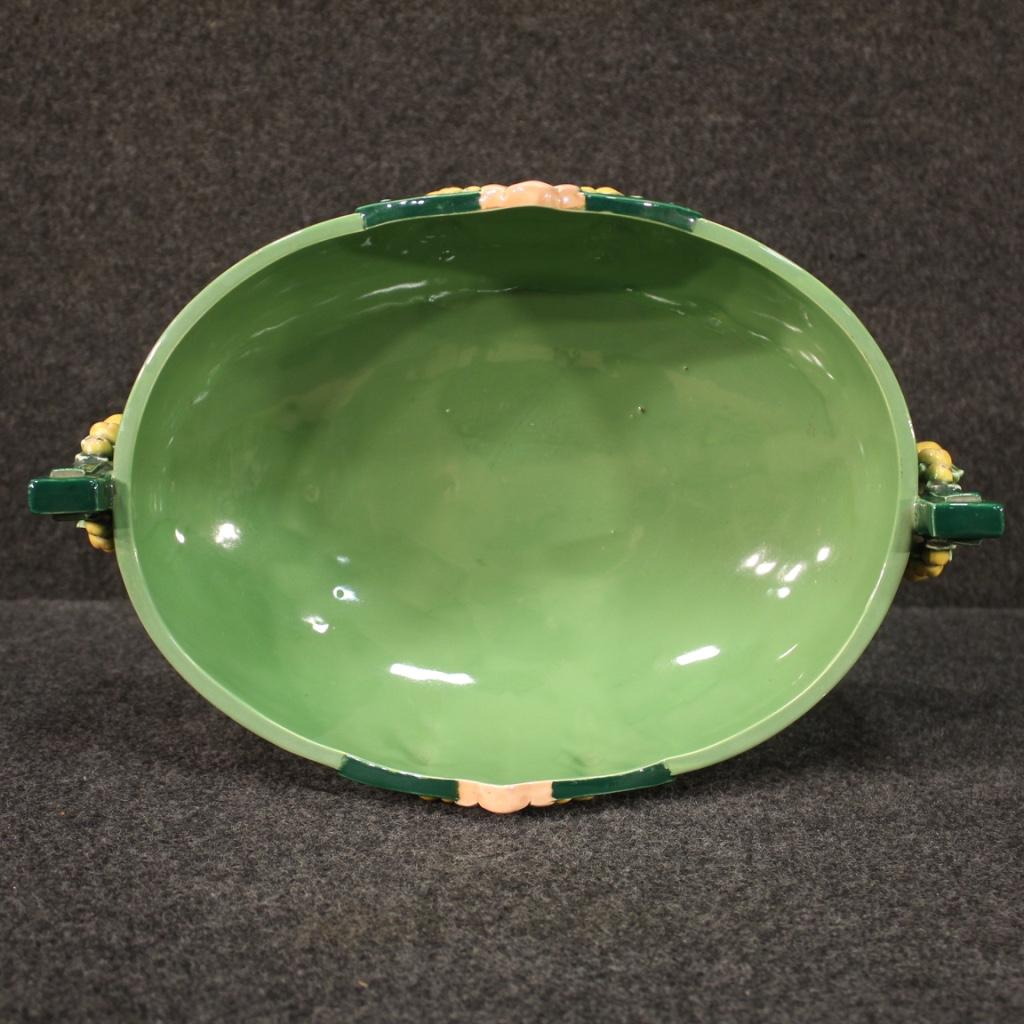 Art Nouveau Bowl in Glazed Majolica from Eichwald, 20th Century For Sale 3