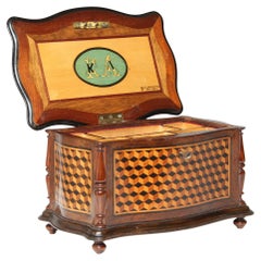 Art Nouveau Box with Marquetry, Germany, dated 1906