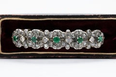 Art Nouveau bracelet with diamonds and emeralds, Russia, late 19th century.