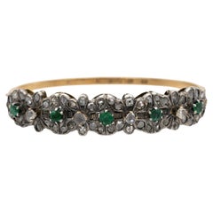 Art Nouveau bracelet with diamonds and emeralds, Russia, late 19th century.