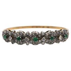 Bracciale Art Nouveau con diamanti e smeraldi, Russia, fine XIX secolo.