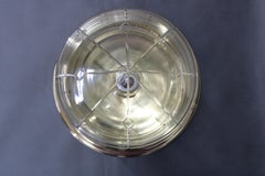 Art Nouveau Brass and Glass Ceiling Light, Czechoslovakia, 1930s