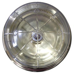 Art Nouveau Brass and Glass Ceiling Light, Czechoslovakia, 1930s Art Nouveau Brass and Glass Ceiling Light, Czechoslovakia, 1930s