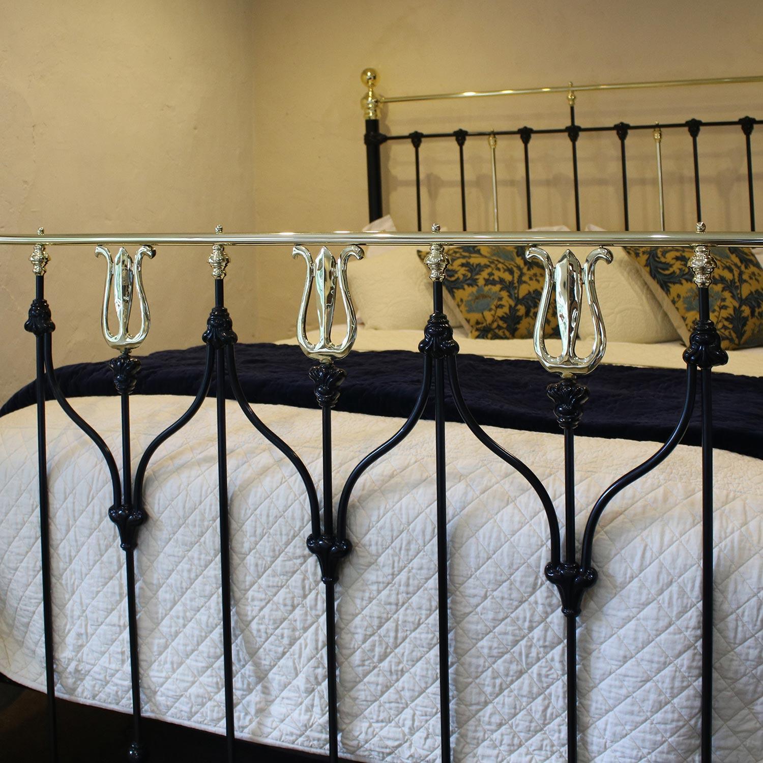 Art Nouveau Brass and Iron Bed MK152 In Good Condition In Wrexham, GB