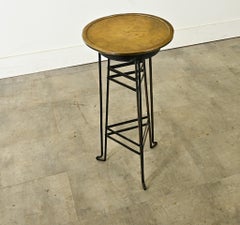 Art Nouveau Brass and Iron Side Table