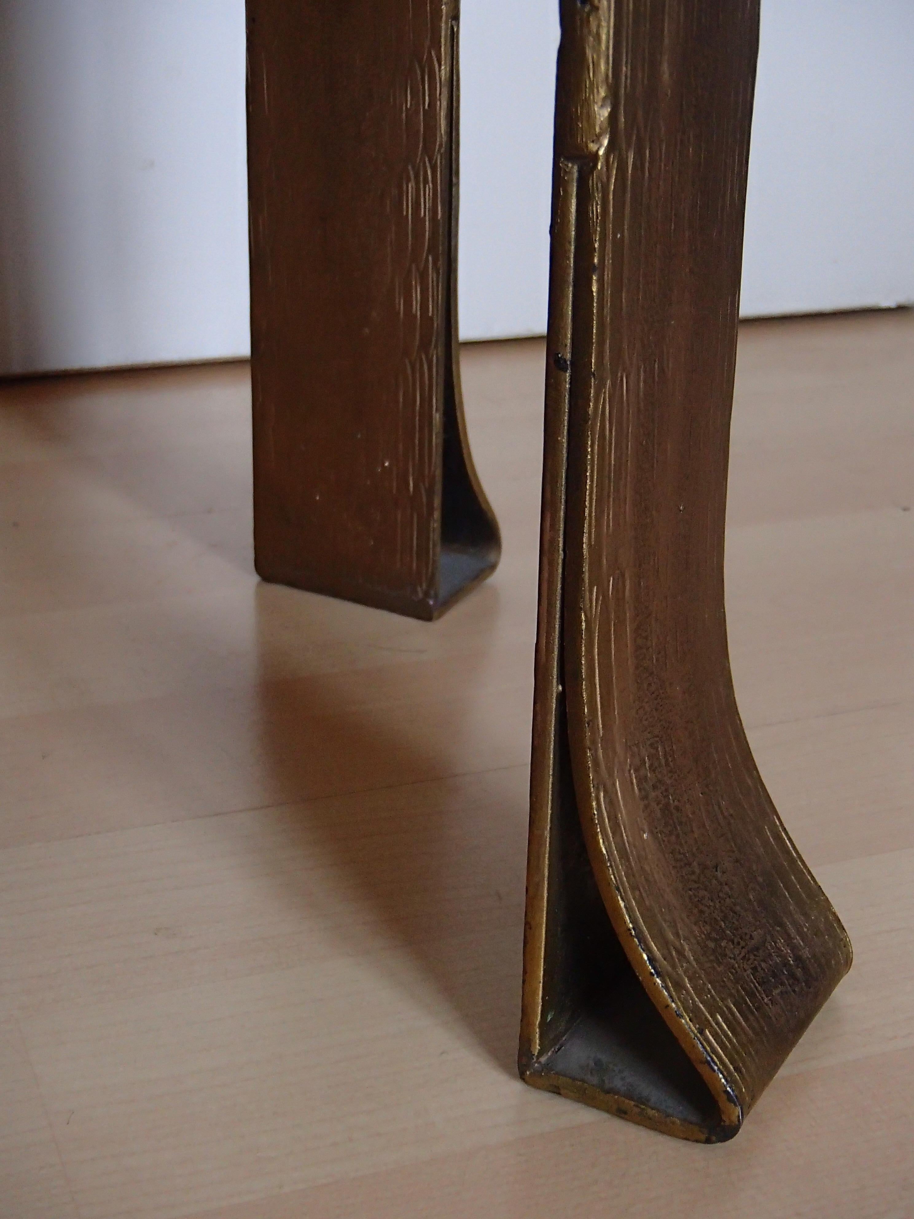 Art Nouveau Brass and Wrote Iron Stand For Sale 4