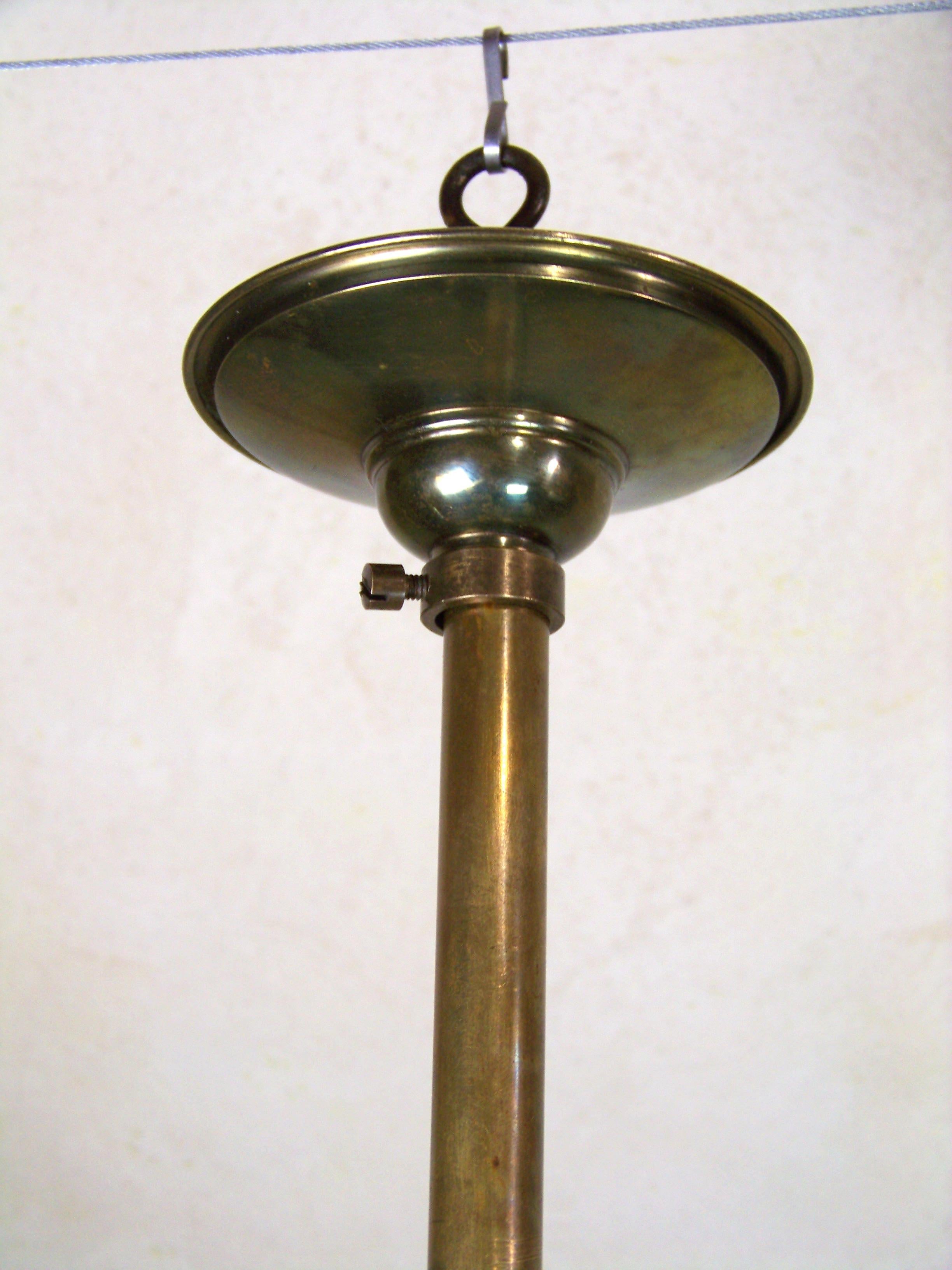 Art Nouveau brass chandelier 1