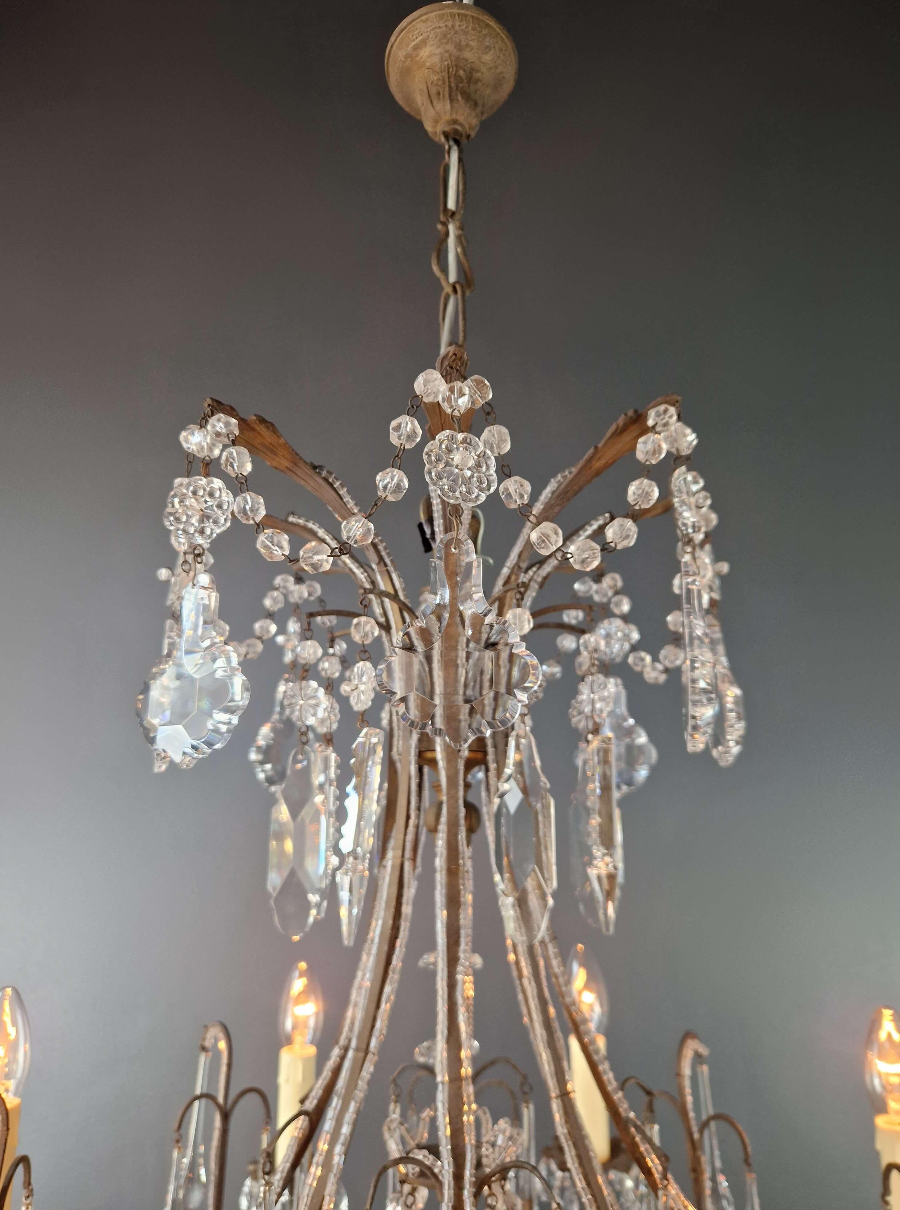 Art Nouveau Brass Chandelier Lustre Ceiling Lamp Rarity Antique For Sale 6