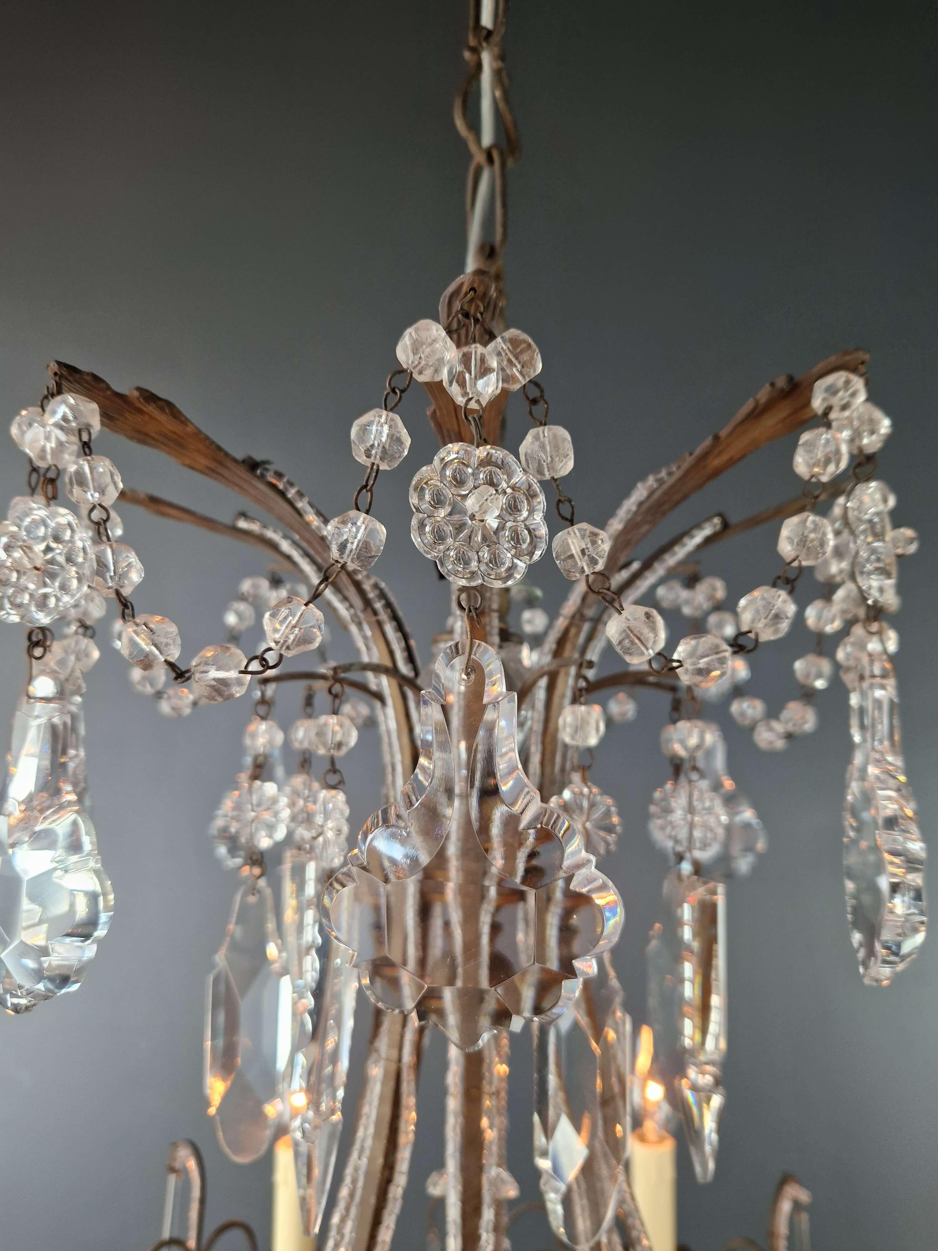 Art Nouveau Brass Chandelier Lustre Ceiling Lamp Rarity Antique For Sale 7