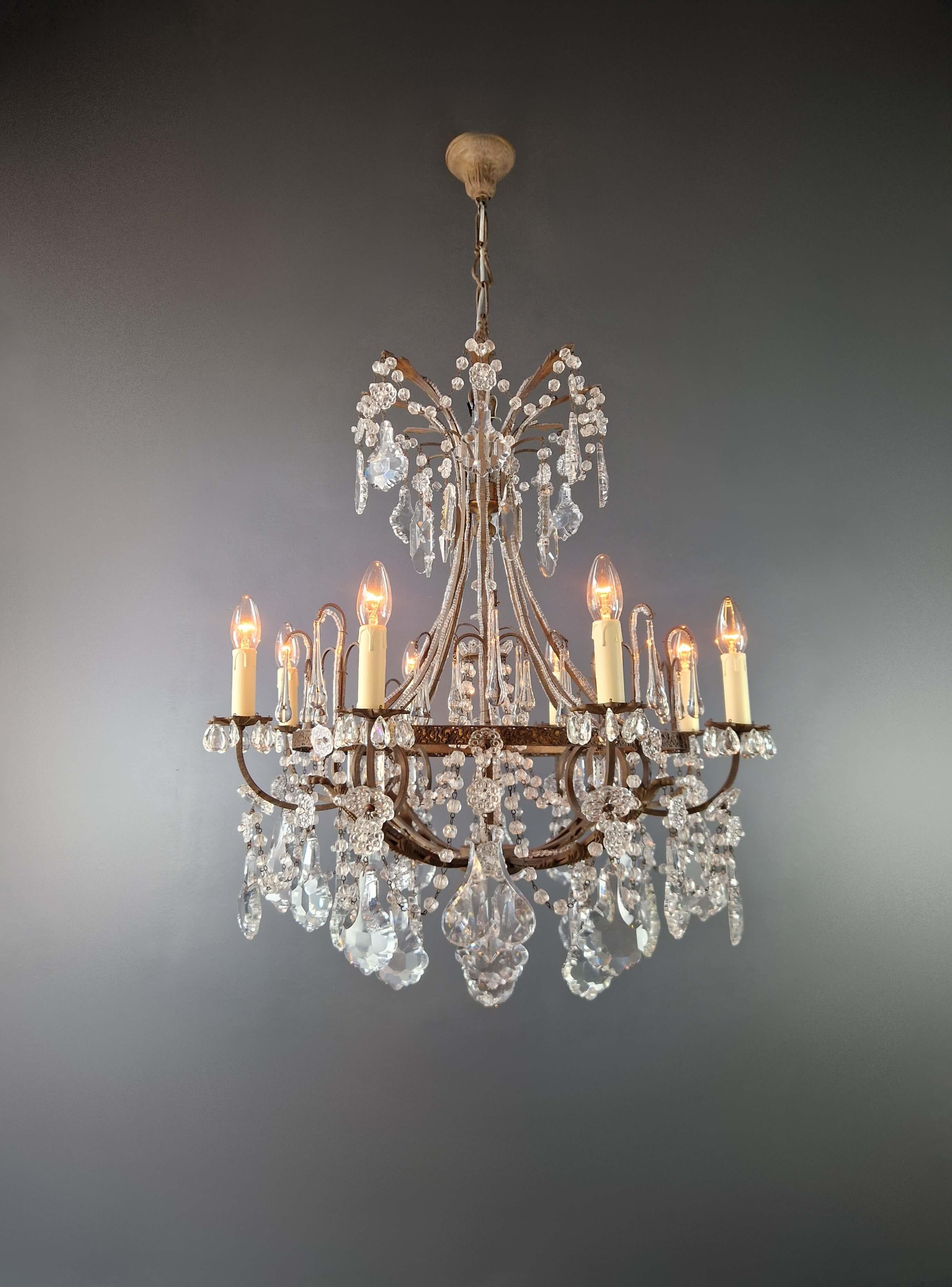 Art Nouveau Brass Chandelier Lustre Ceiling Lamp Rarity Antique In Good Condition For Sale In Berlin, DE