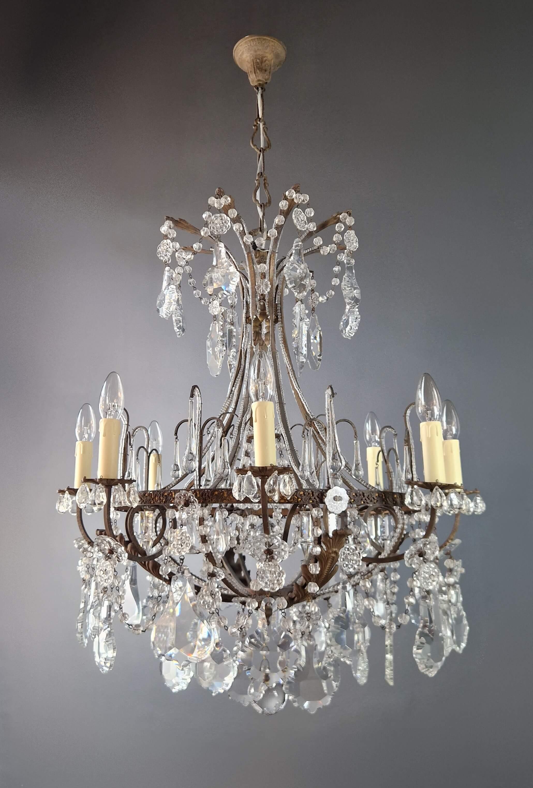 Ottone Lampadario in ottone Art Nouveau Lustre Lampada da soffitto Rarità Antica in vendita