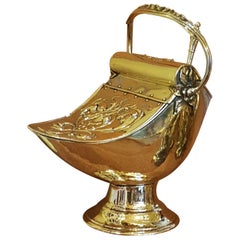 Art Nouveau Brass Coal Helmet