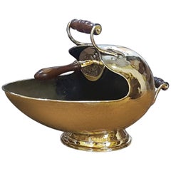 Antique Art Nouveau Brass Coal Helmet