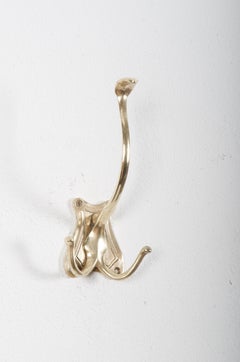 Art Nouveau Brass Coat Hook