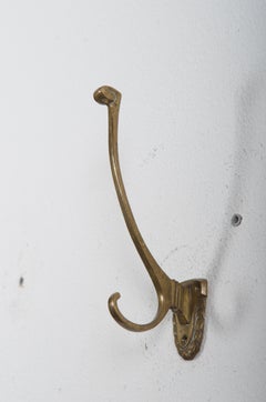 Art Nouveau Brass Coat Hook