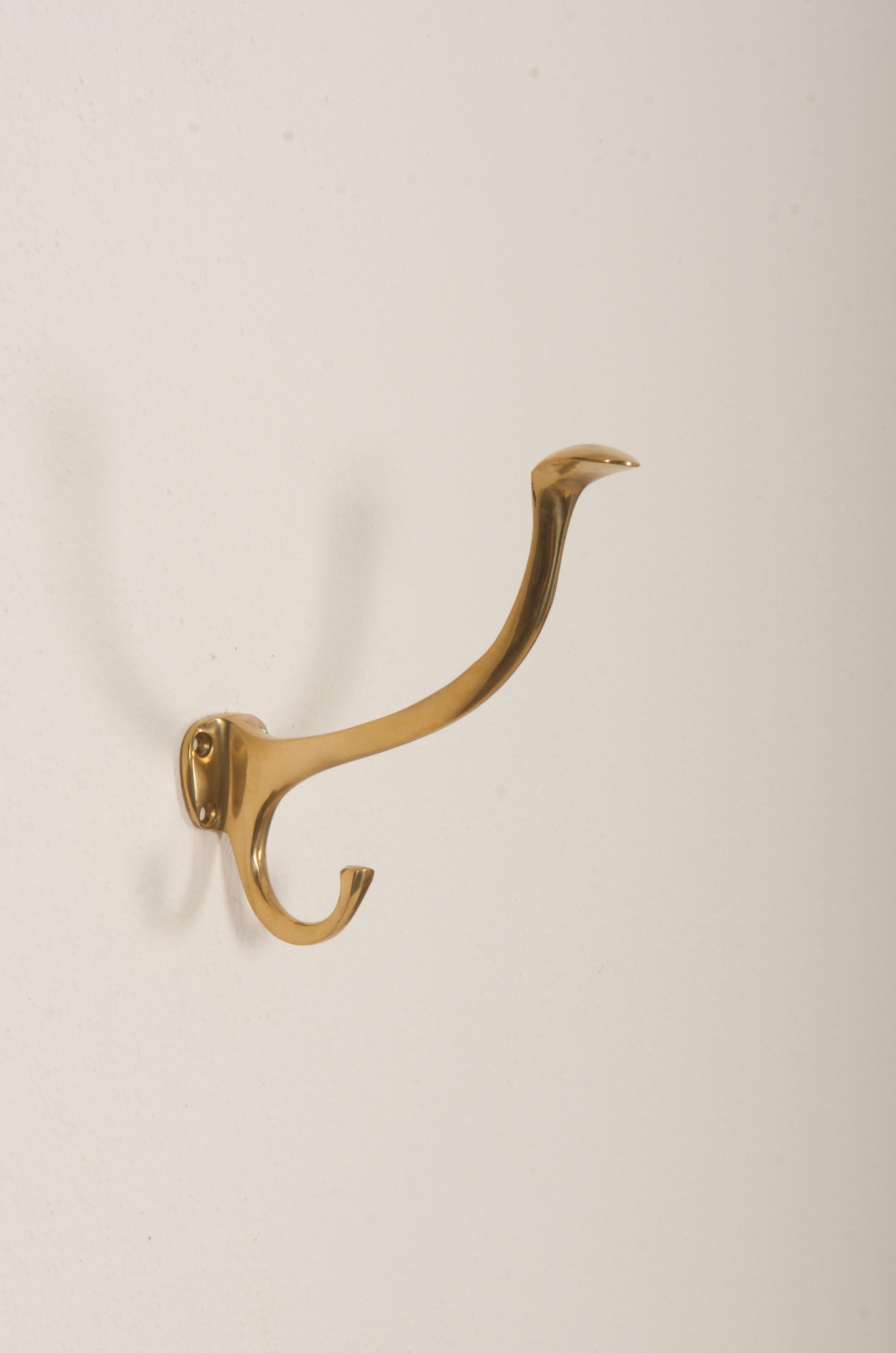 Austriaco Appendiabiti in ottone Art Nouveau in vendita