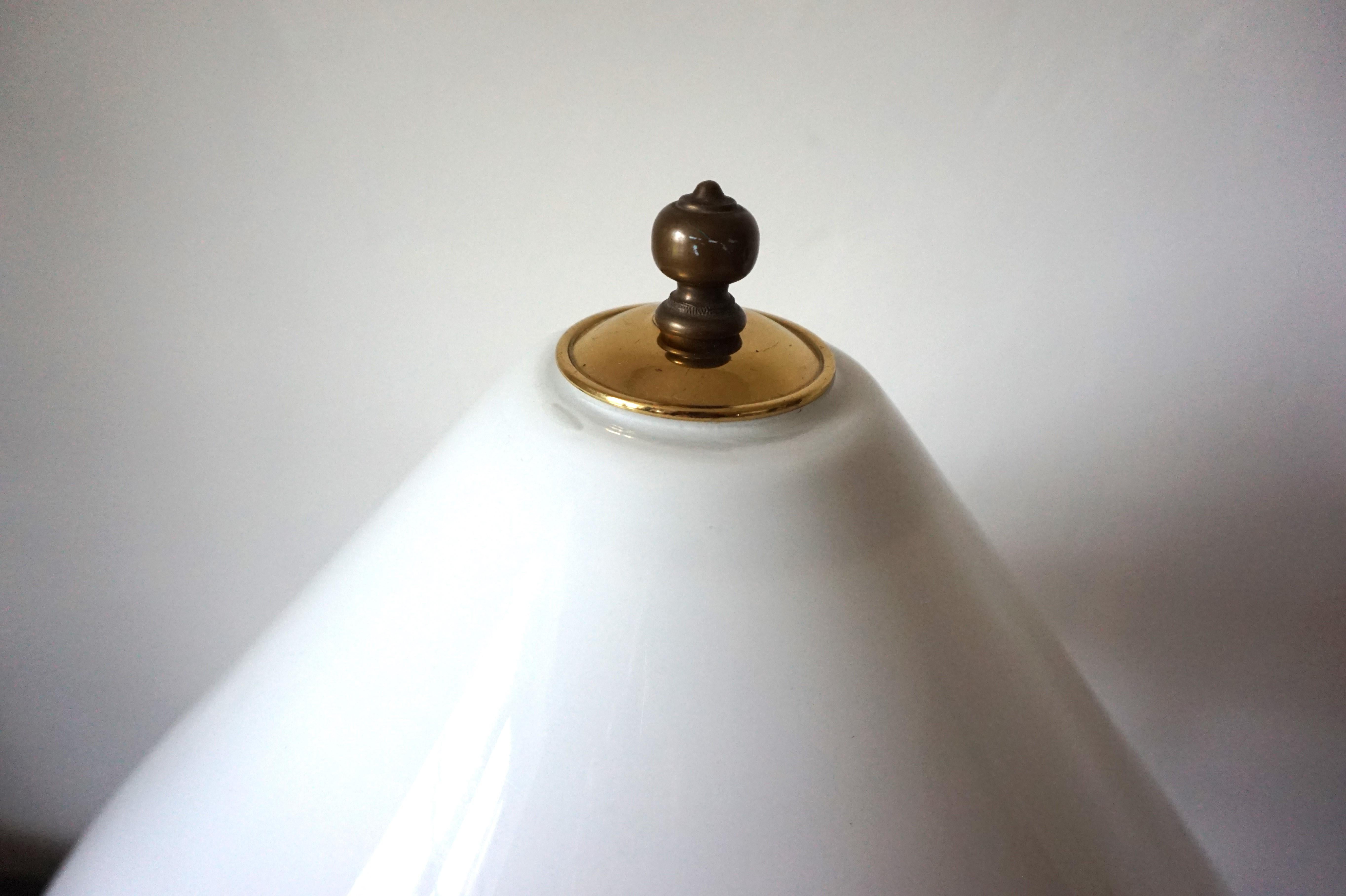 Art Nouveau Brass Empire Table Lamp For Sale 9