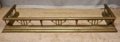 Art Nouveau Brass Fireplace Fender Surround Original Patina
