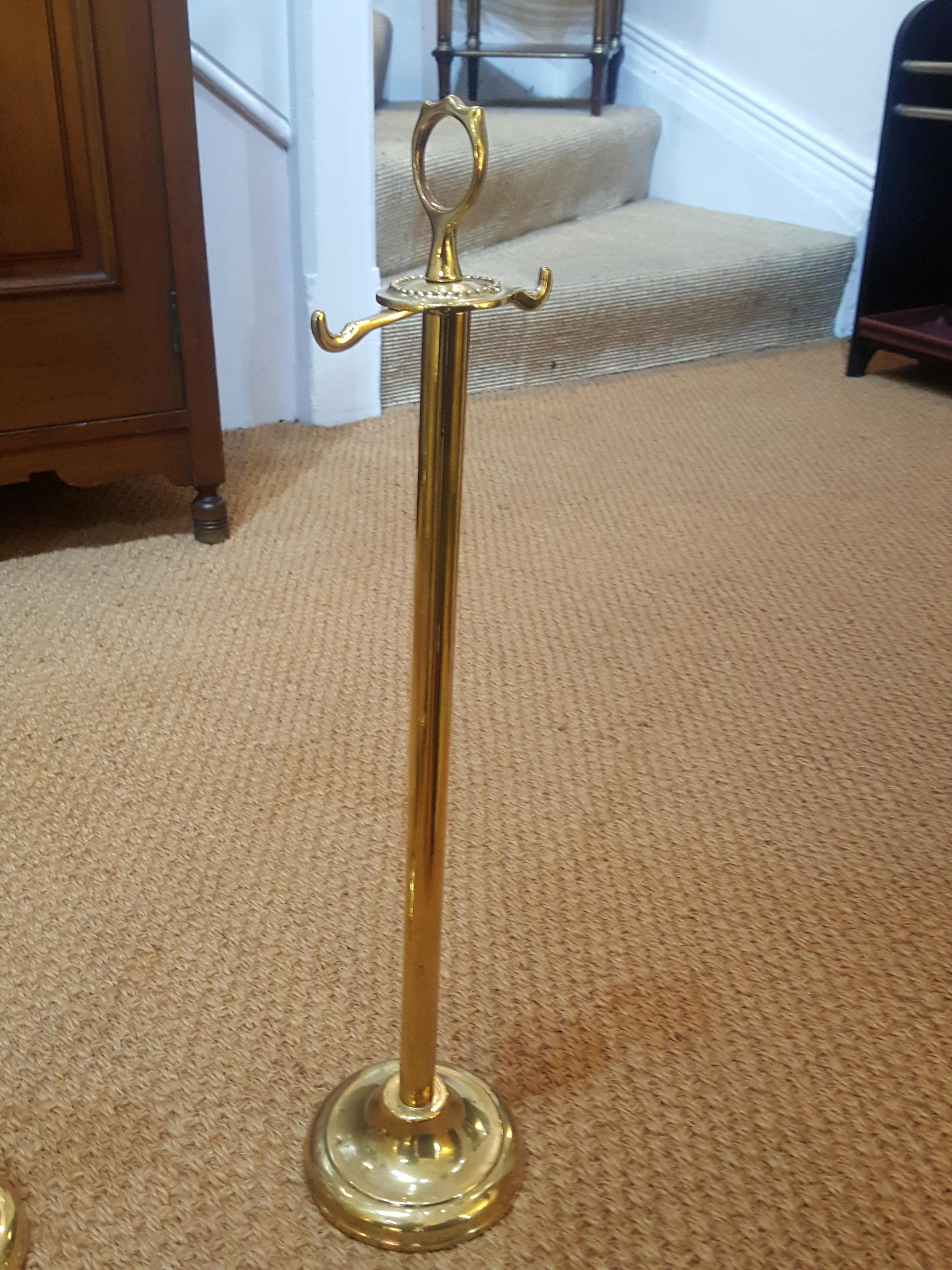 Art Nouveau Brass Fireside Companion Set In Good Condition In Altrincham, Cheshire