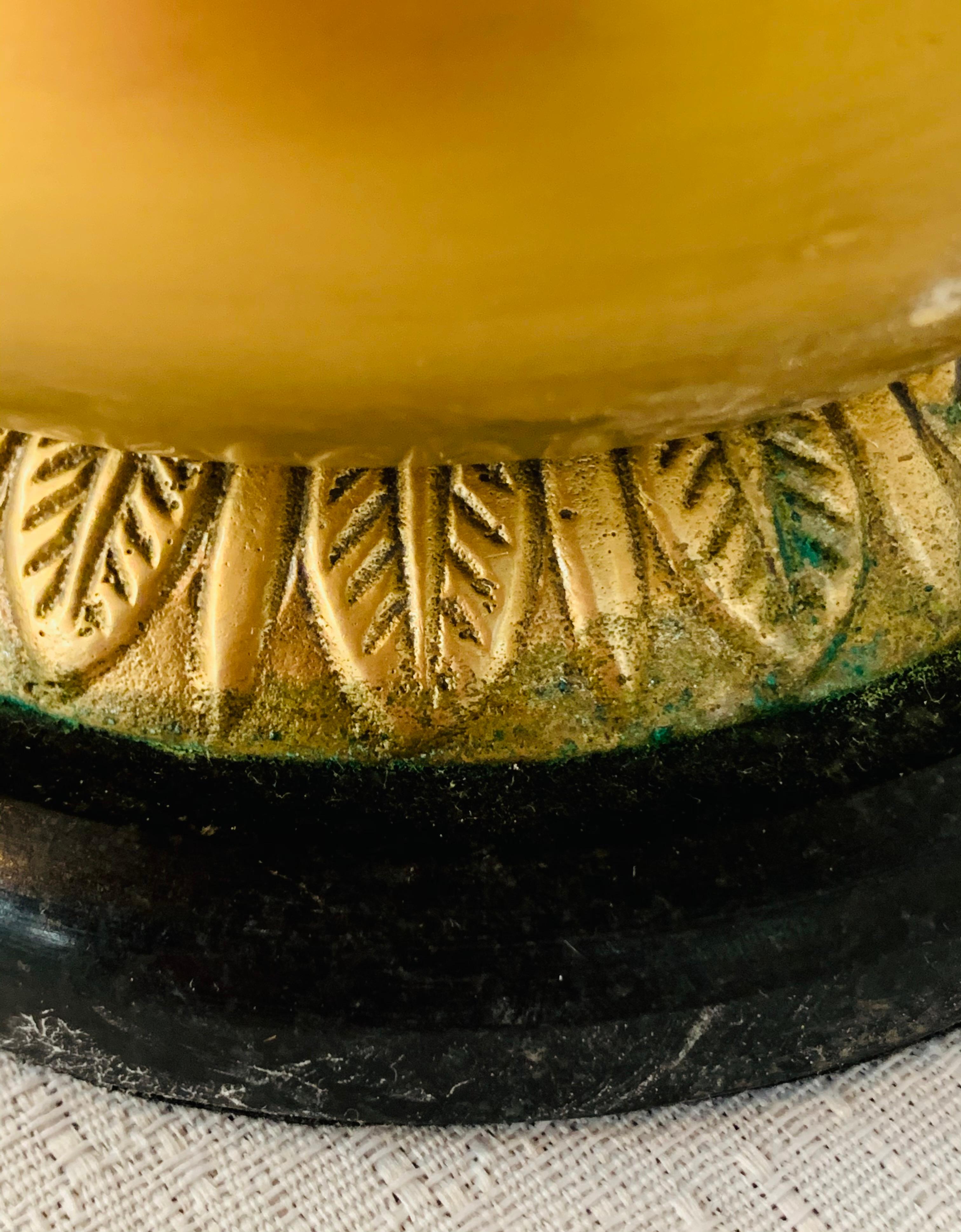 Art Nouveau Brass Flower Candleholder on Black Marble 8