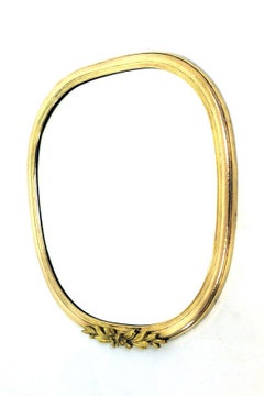 Art Nouveau Brass Framed Mirror, circa 1915