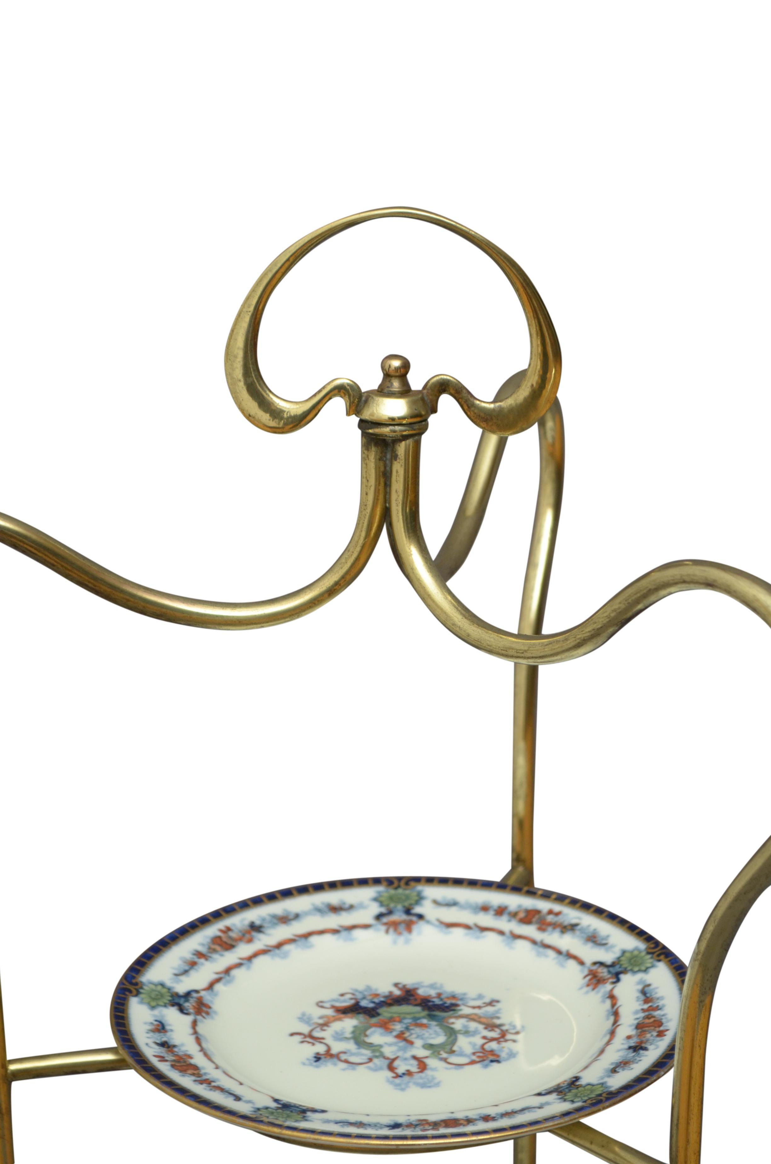Early 20th Century Art Nouveau Brass Fruit or Cake Stand