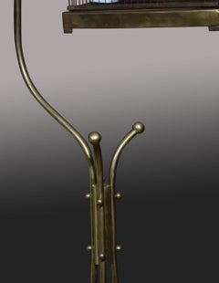 Art Nouveau brass hanging bird cage