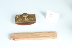 Art Nouveau Brass Ink Extinguishing Cradle, France, Circa 1930