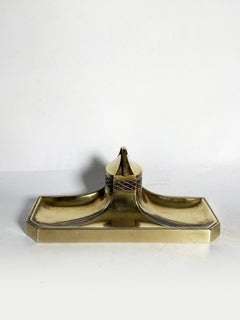 Art nouveau Brass inkwell, France, 1900