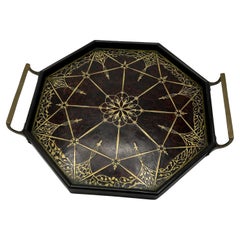 Art Nouveau brass inlaid tray by Erhard & Sohne
