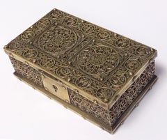 Art Nouveau Brass Jewelry Box, Germany circa 1920 Erhard & Söhne