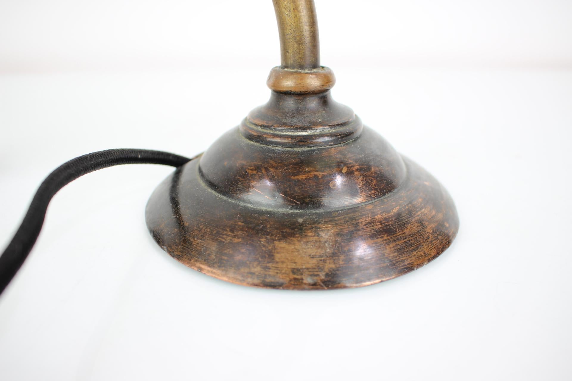 Austrian Art Nouveau Brass Lamp, circa 1920