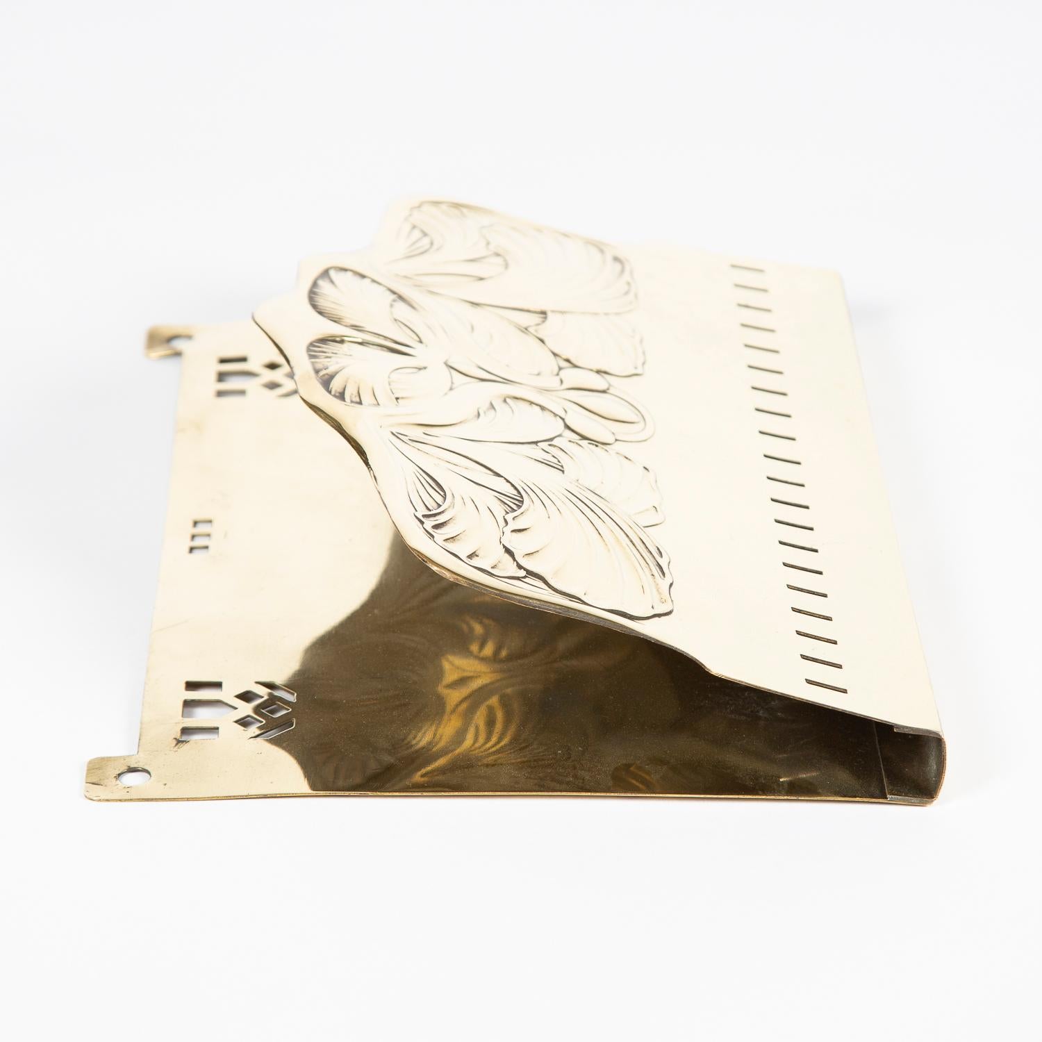 20th Century Art Nouveau Brass Letter and Paper Holder For Sale