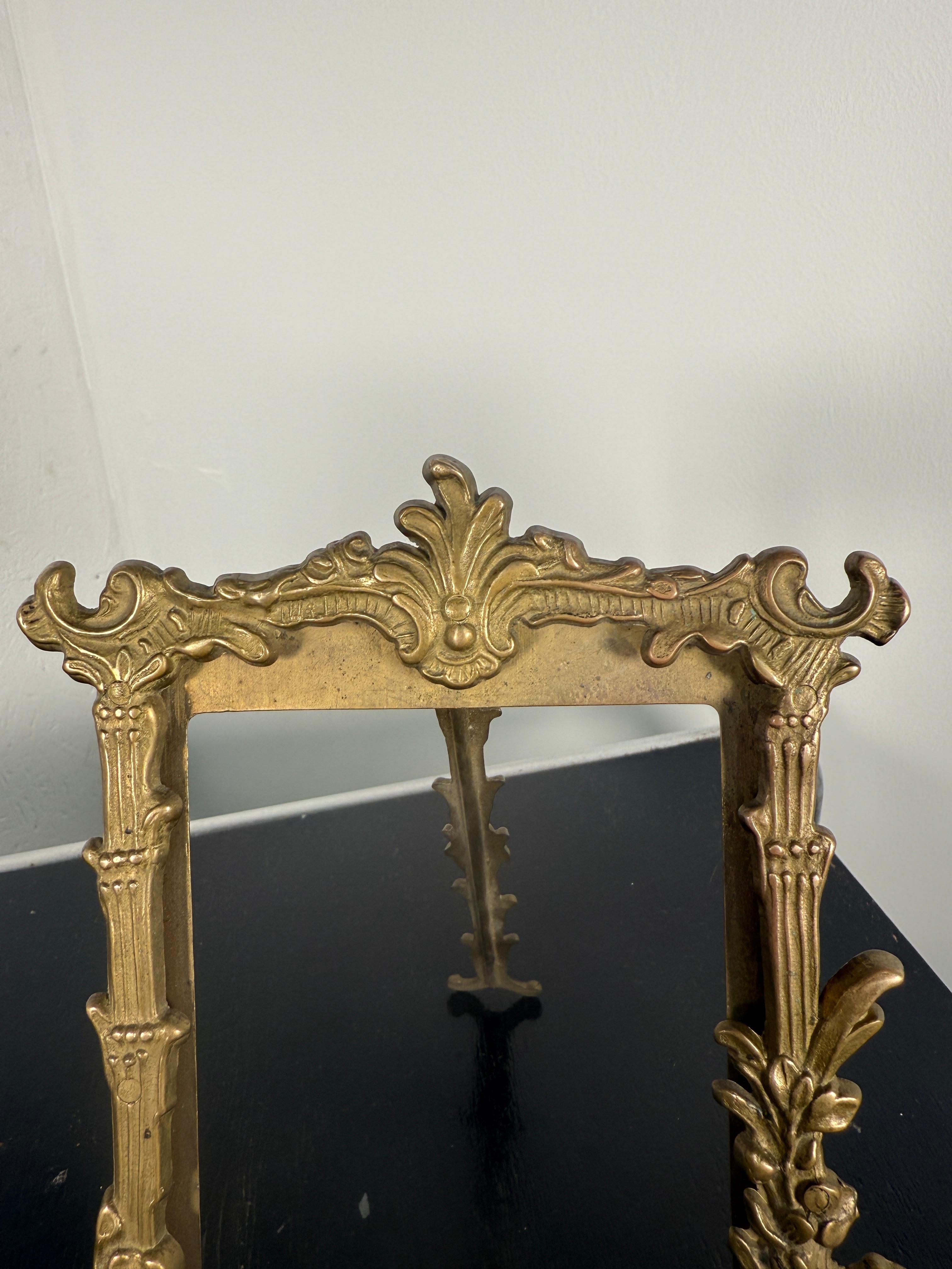 Art Nouveau brass pair of photo frames - France- For Sale 4