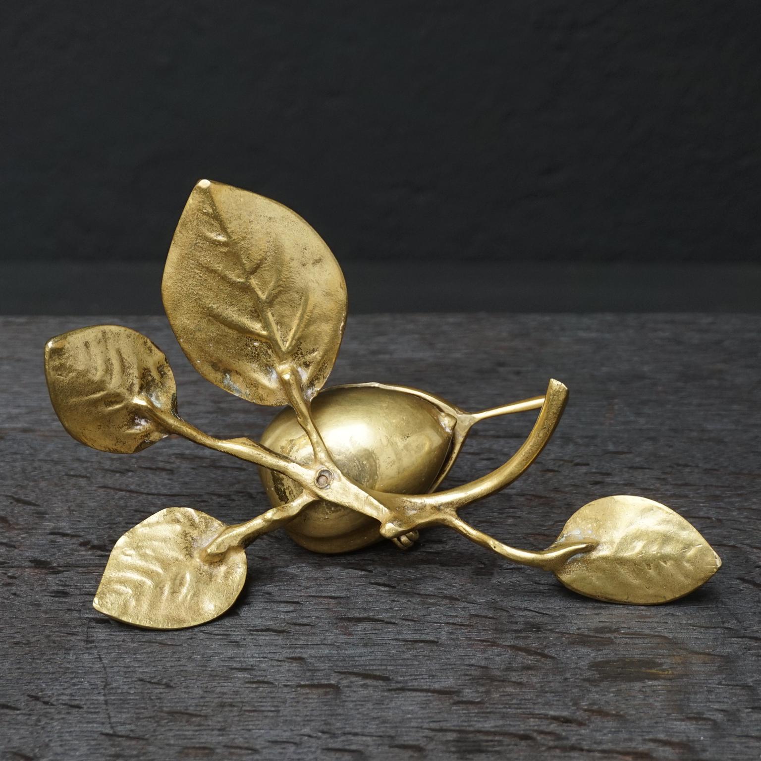 Art Nouveau Brass Pear Trinket Box 4