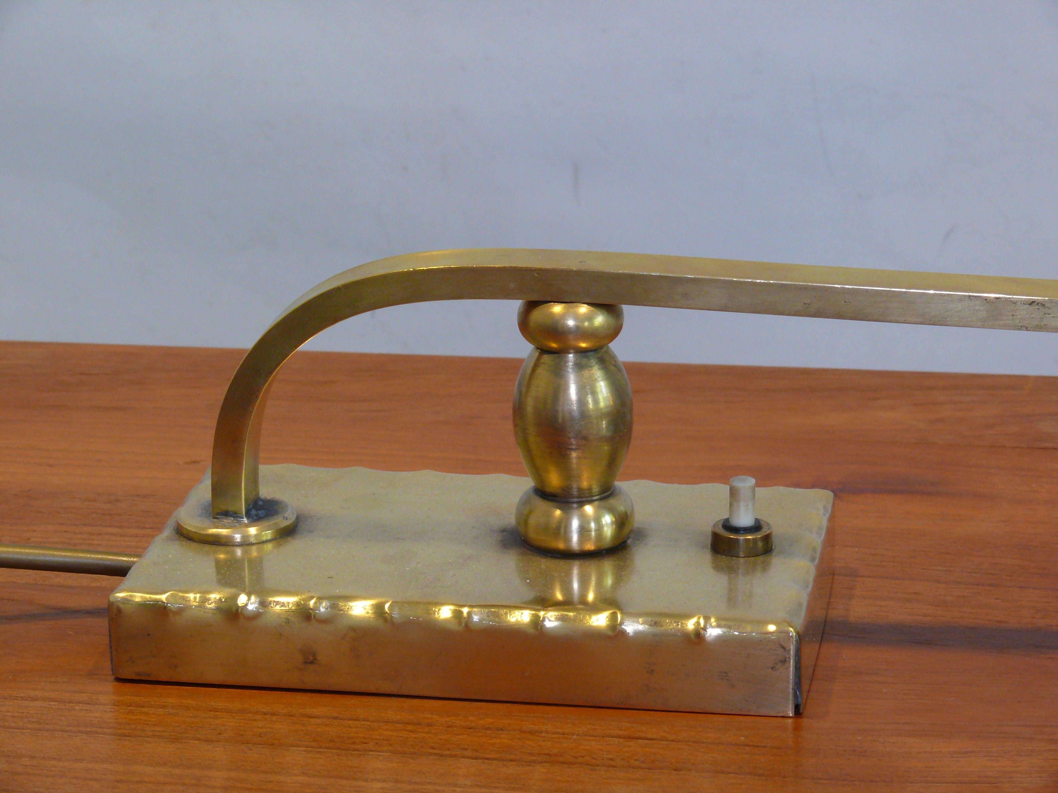 Art Nouveau Brass Piano Lamp, 1920s For Sale 4