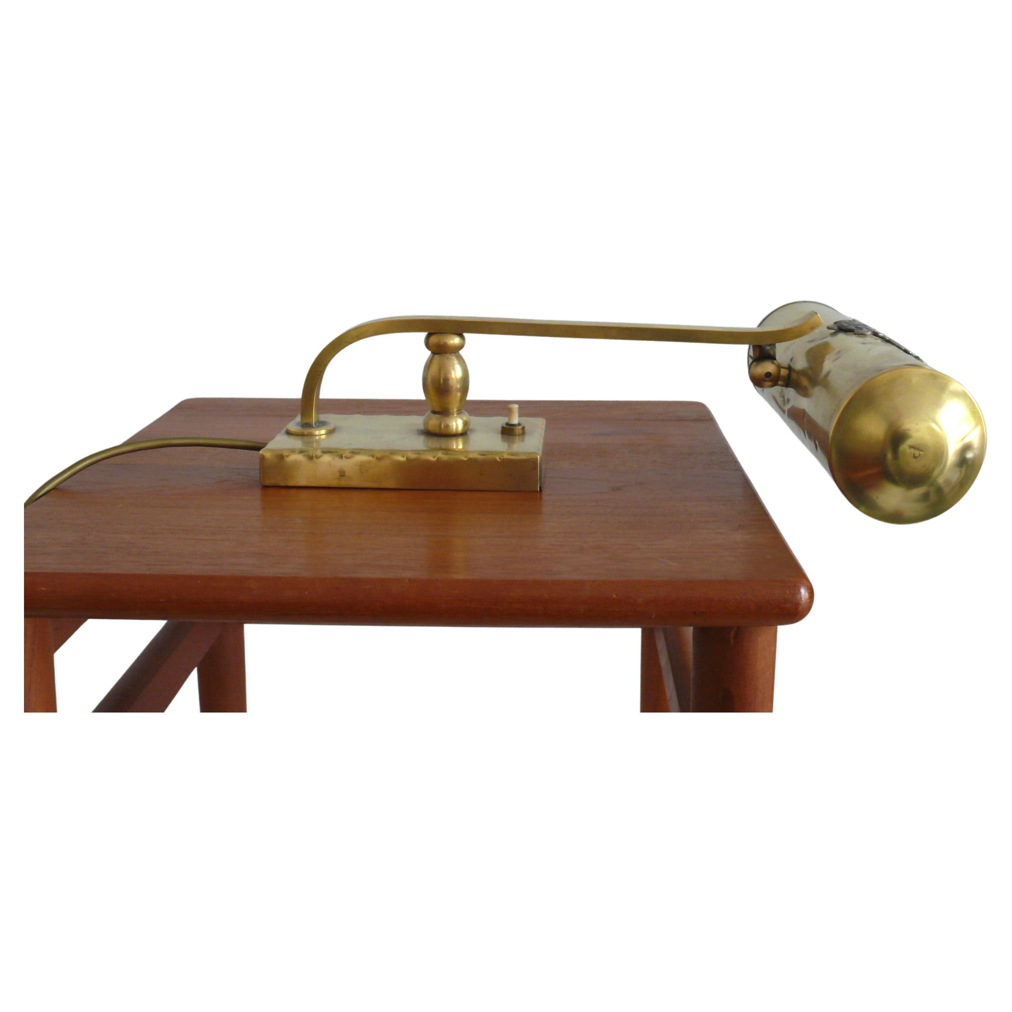 Art Nouveau Brass Piano Lamp, 1920s For Sale