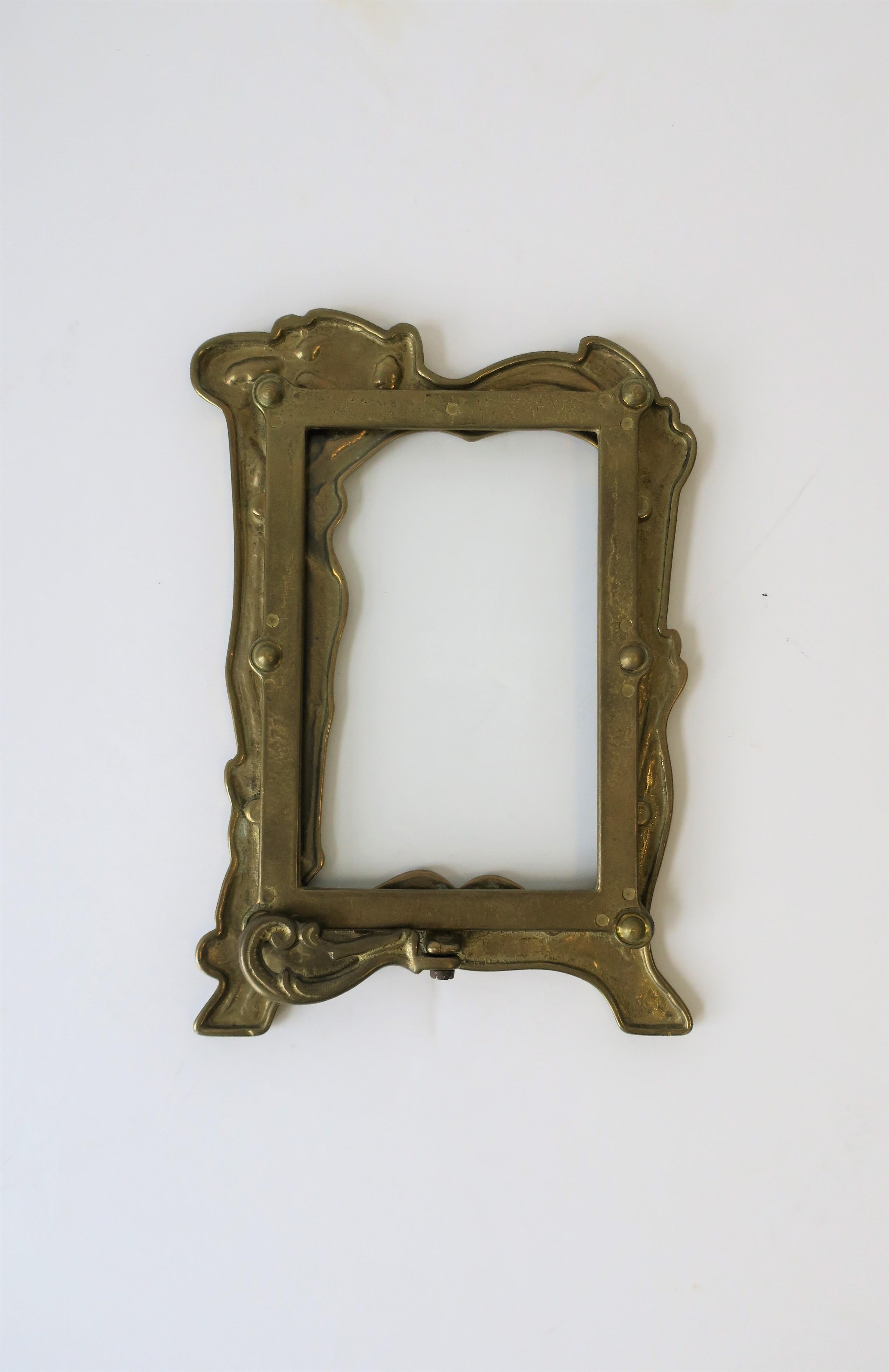 Art Nouveau Brass Picture Frame 6