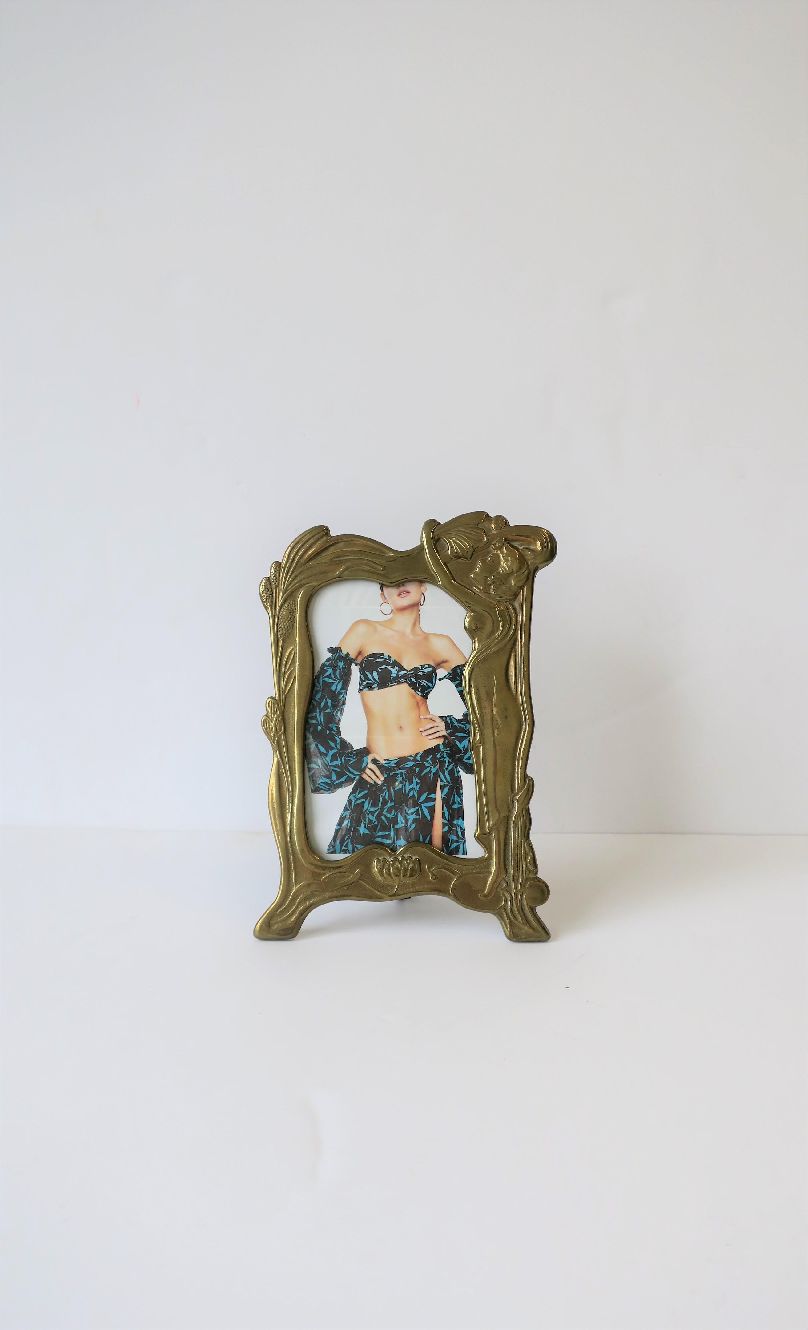 art deco brass picture frame