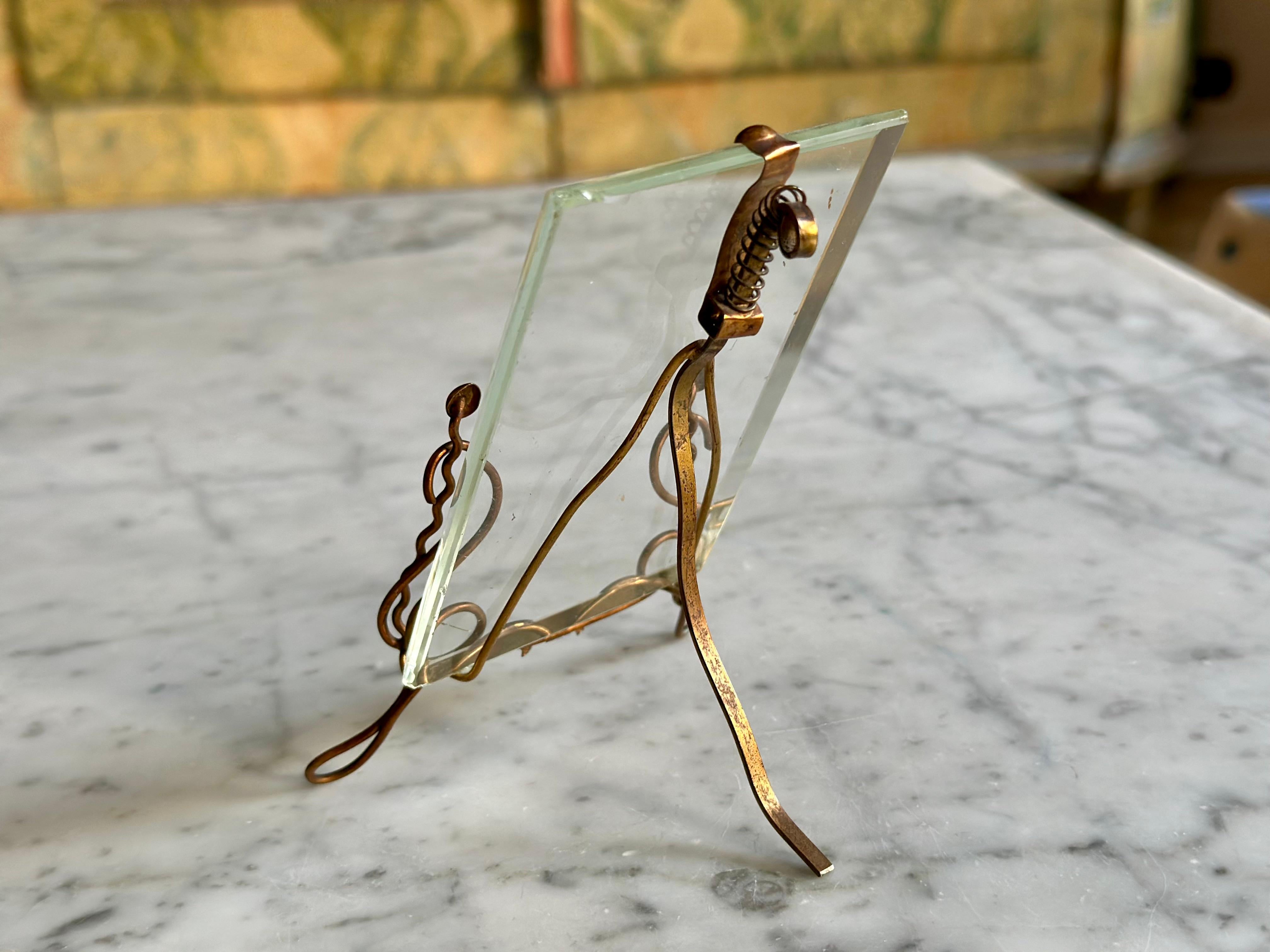 Art Nouveau Brass Picture Frame, Vienna c. 1900 For Sale 3