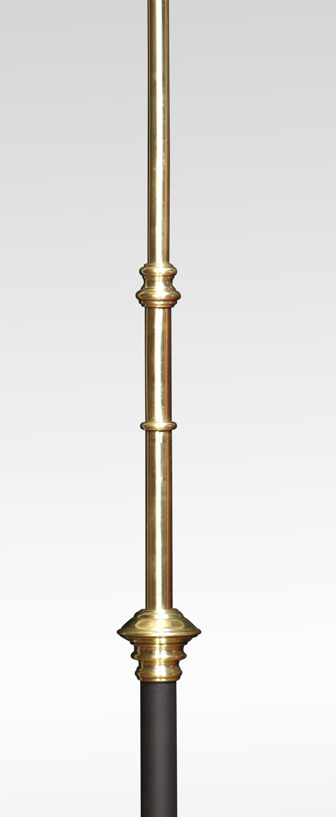 British Art Nouveau Brass Standard Lamp For Sale