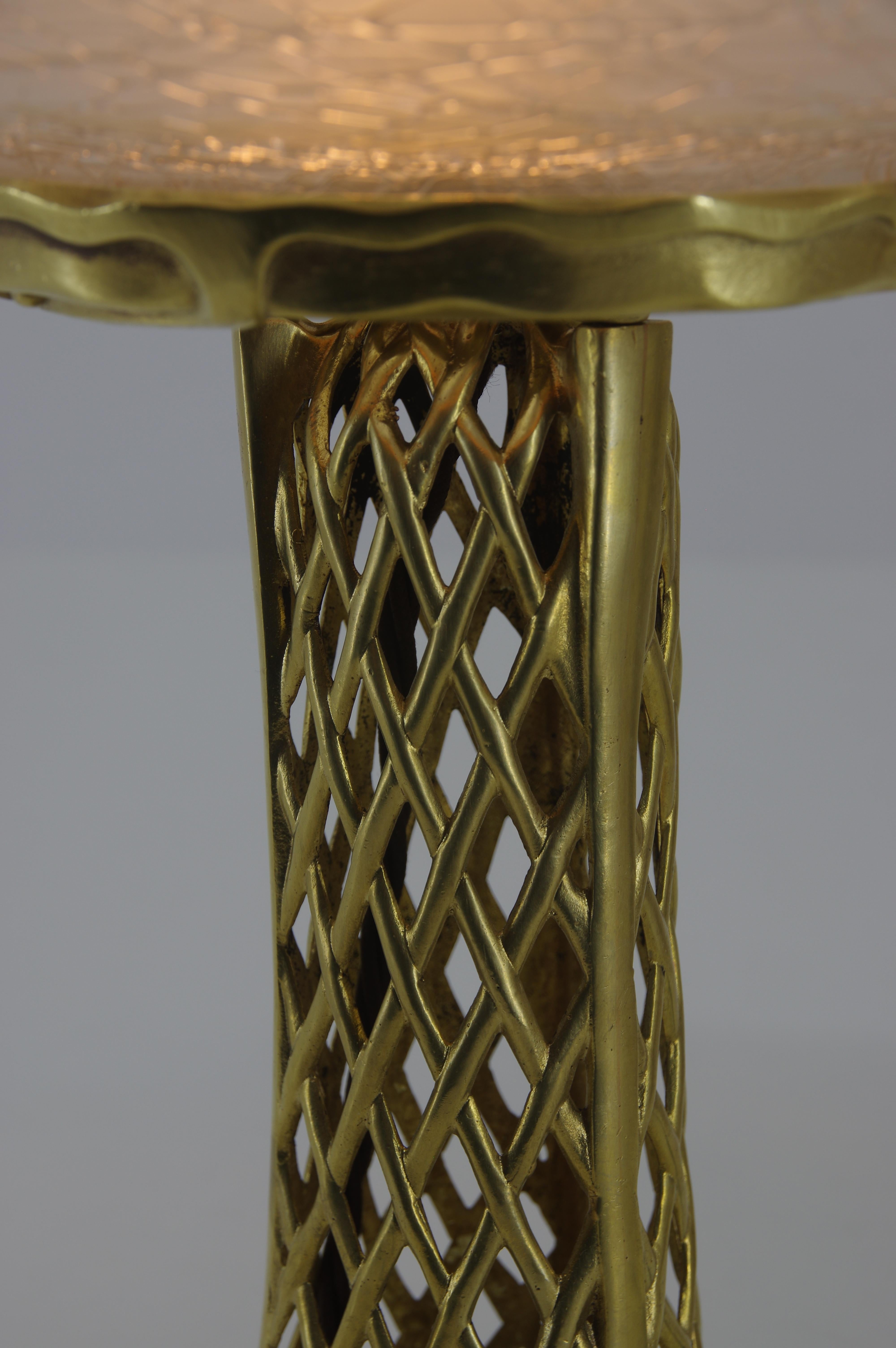 Art Nouveau Brass Table Lamp, 1900s 2