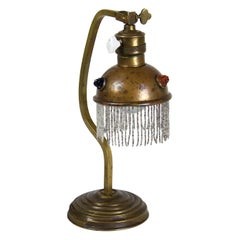 Art Nouveau Brass Table Lamp, circa 1900