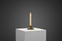 Art Nouveau Brass Table Lamp, Europe 1900s