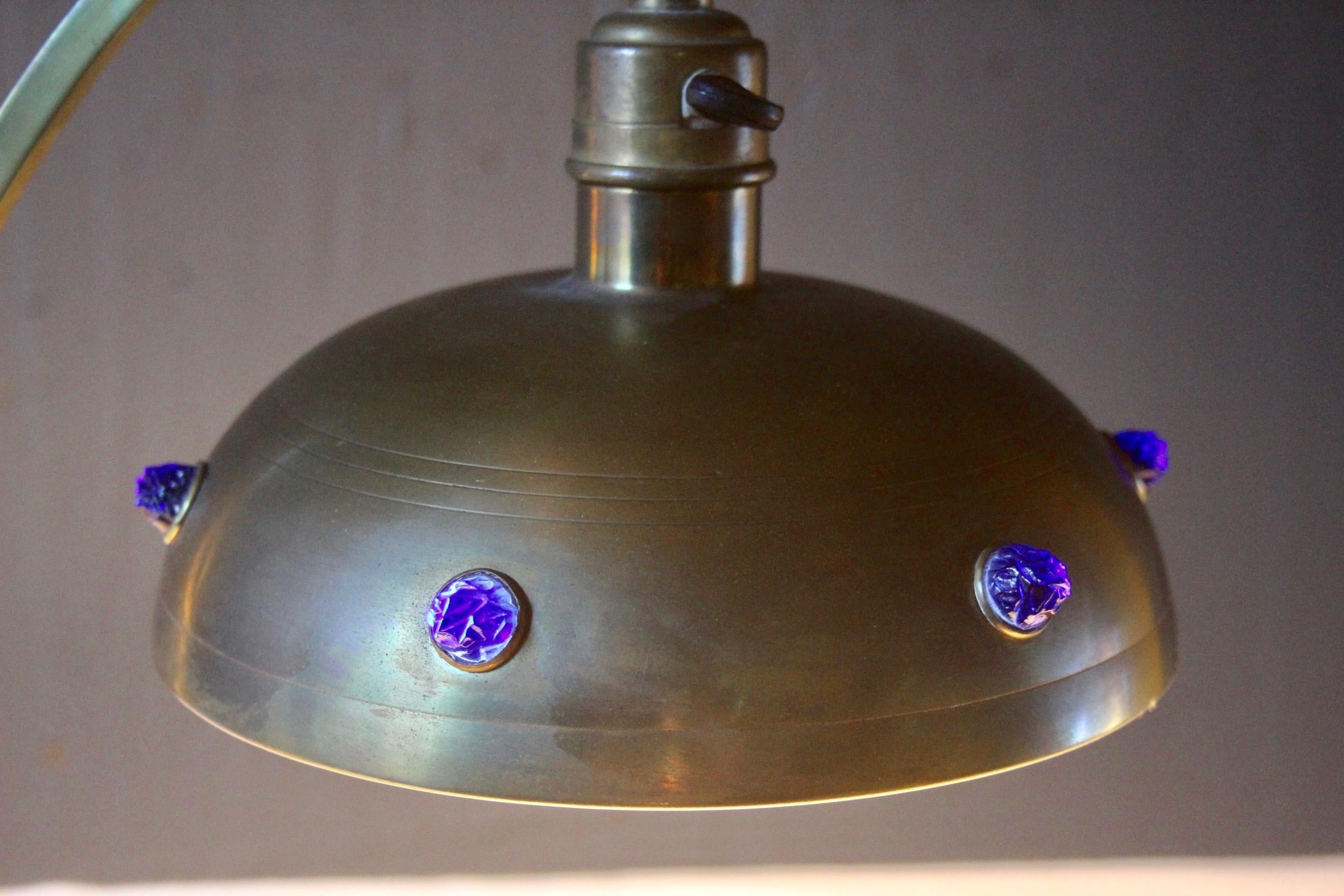 Art Nouveau Brass Table Lamp 5