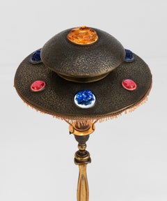 Art Nouveau Brass Table Lamp