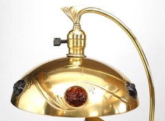 Art Nouveau Brass Table Lamp