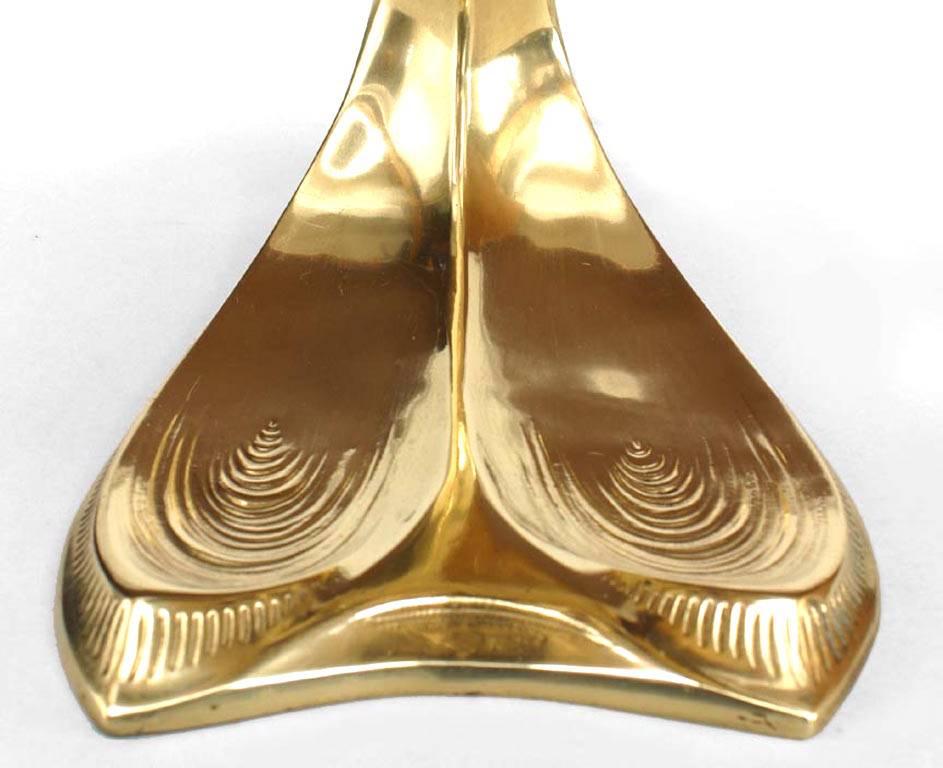 19th Century Art Nouveau Brass Table Lamp For Sale
