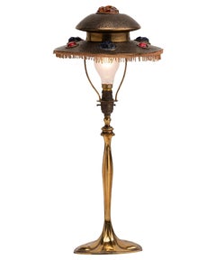 Art Nouveau Brass Table Lamp