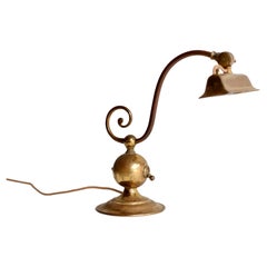 Art Nouveau Brass Table Lamp